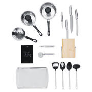 Tesco Prep and Cook 16 Piece Stainless Steel