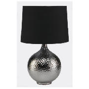 Tesco punched table lamp black chrome