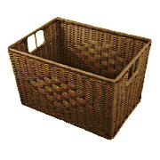 rattan shelf basket Dark Natural