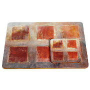 red abstract placemat & coaster set 4 pack
