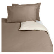 tesco Reversible Kingsize Duvet Set, Dark Natural