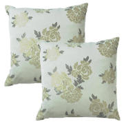 Tesco Rose Jacquard Cushion, Rosie, Twinpack