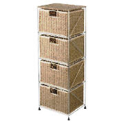tesco seagrass large 4 drawer tower