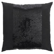 sequin cushion black 40x40cm