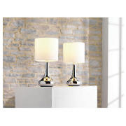 Tesco Set Of 2 Stainless Steel Table Lamps