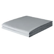 tesco Single Flat Sheet Twinpack, Pale Blue