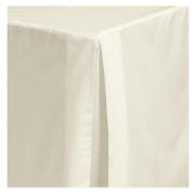 tesco Single Valance Sheet, Cream Twinpack
