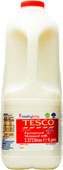 Tesco Skimmed Milk 4 Pints (2.27L) On Offer