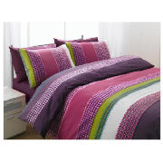 Tesco Smith Stripe Print Duvet Set Double, Hot