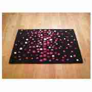 Tesco spacedust rug 70x140cm choc/pink
