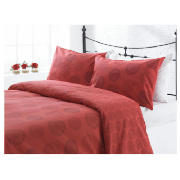 Tesco Spiral Print Duvet Set Double, Red