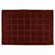 squares rug 160x230cm red