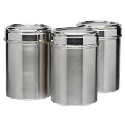 Tesco Stainless Steel cannister 3 pack