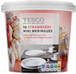 Tesco Strawberry Mini Meringues (16 per pack -