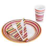 Tesco Stripe Design 20 Person Disposable
