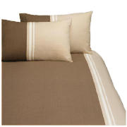 Tesco Stripe King Duvet Set, Taupe