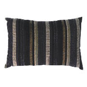tesco Striped Stab Stitch Cushion , Black