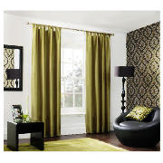 Taffetta Lined Curtain Tab Top, Green