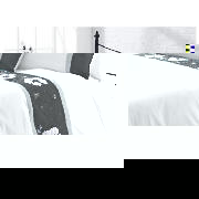 Tesco Tahiti Embroidered Duvet Set Double, White