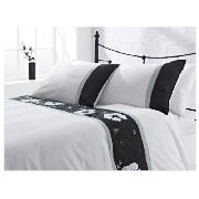 Tesco Tahiti Embroidered Duvet Set Kingsize, White