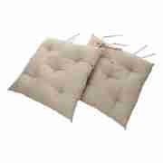 Tesco Taupe Seat Pads, 2 pack