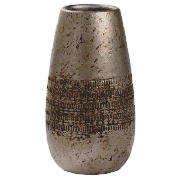 Terracotta Antique Finish Debossed Vase Smal