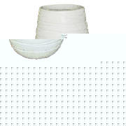 Tesco Terracotta Debossed Swirl Vase Cream Large