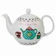 Tesco time for tea fine china teapot