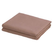 tesco Twin Pack Pillowcase, Mocha