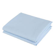Tesco Twin Pack Pillowcase, Powder Blue
