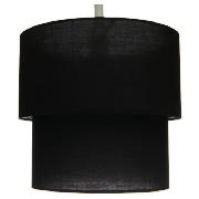 Two Tier Satin Shade, Black