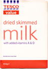 Tesco Value Dried Skimmed Milk (454g)