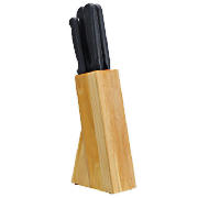 value knife block with 5 knives