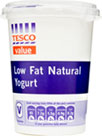 Tesco Value Low Fat Natural Yogurt (500g)