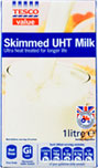 Tesco Value Skimmed UHT Milk (1L)