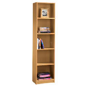 Tesco Value Value 5 shelf 40cm Bookcase, Oak effect