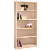 Value 5 shelf 80cm Bookcase, Maple effect