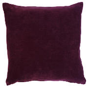 Tesco Velvet Cushion, Plum