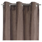 Tesco Velvet Lined Eyelet Curtains, Chocolate