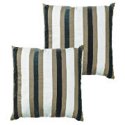 Tesco Velvet Stripe Cushion, Ellis, Twinpack