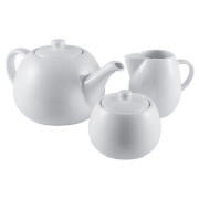 Tesco white porcelain teapot