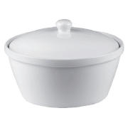 Tesco white porcelain vegetable bowl with lid
