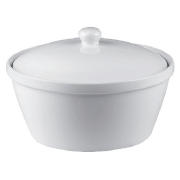 Tesco white porcelain vegetable bowl with lid