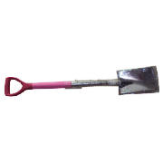 wood & stainless steel border spade pink