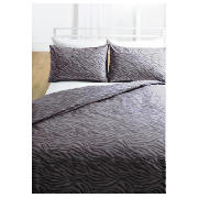 Tesco Zebra Print Duvet Set Single, Grey