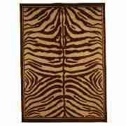 Tesco zebra rug 115x160cm choc