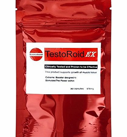 TestoRoid  EXTREME MALE BOOSTER POWERFUL BODY-BUILDING SUPPLEMENT 36 CAPS 100 SAFE