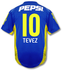 Tevez Nike Boca Juniors home (Tevez 10) 04/05