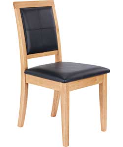 Texas Cushioned Black Pair of Dining Chairs