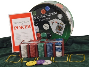 Texas Holdem Poker Set in Tin